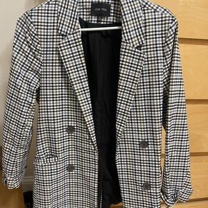 Love Tree Women's Checkered Blazer